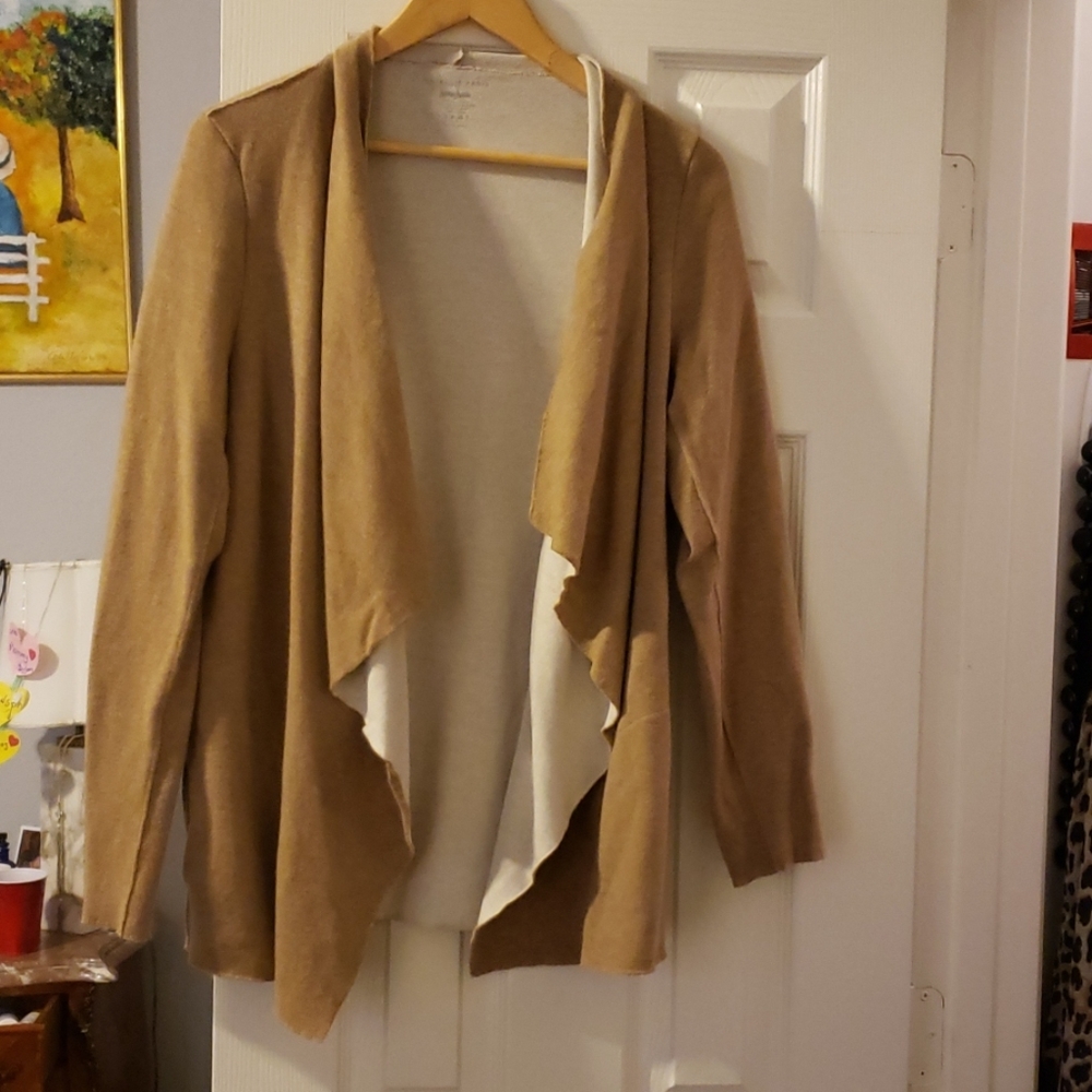 Flattering waterfall light weight sweater